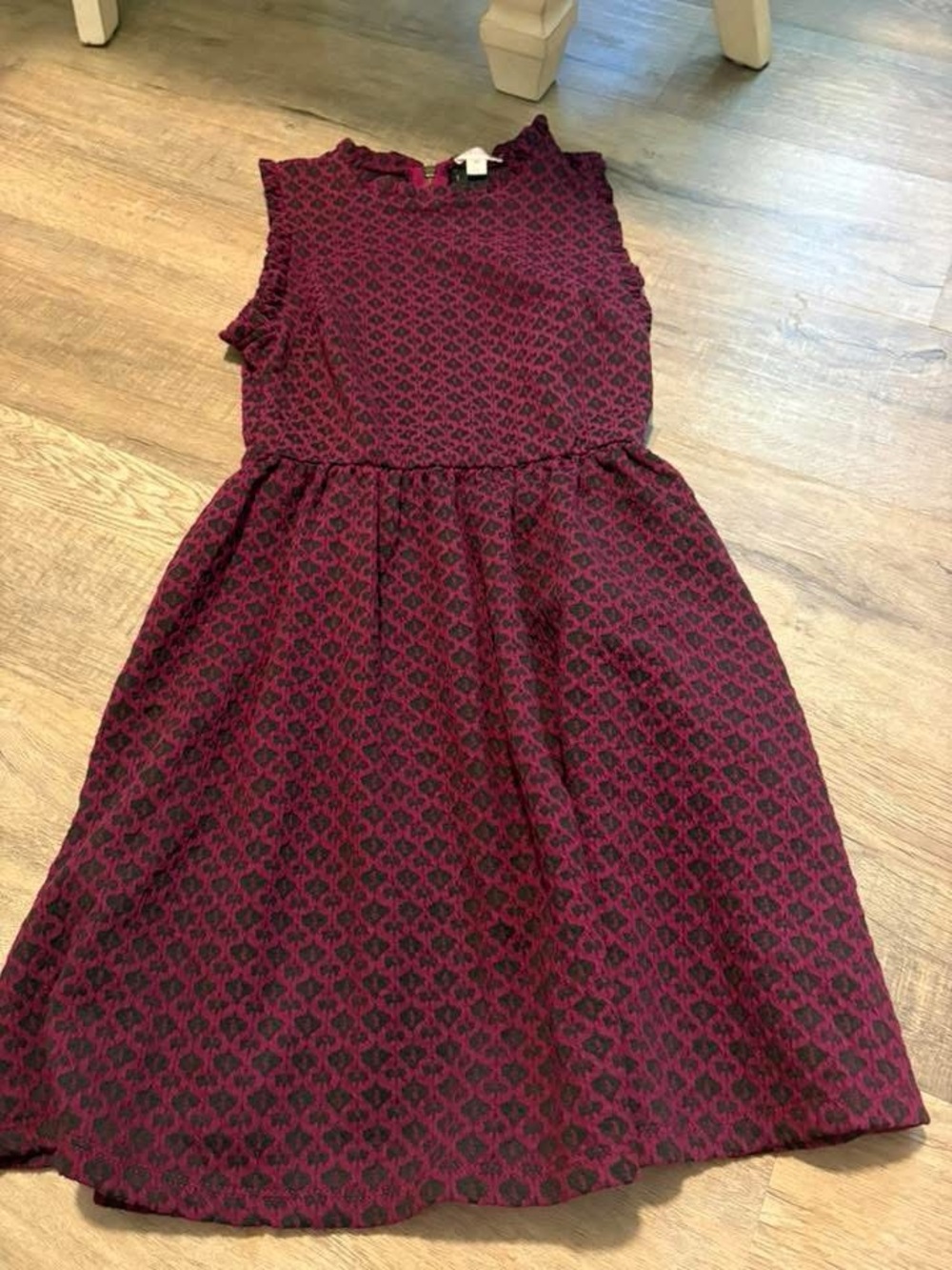 Xhilaration Burgundy Patterned Sleeveless Dress